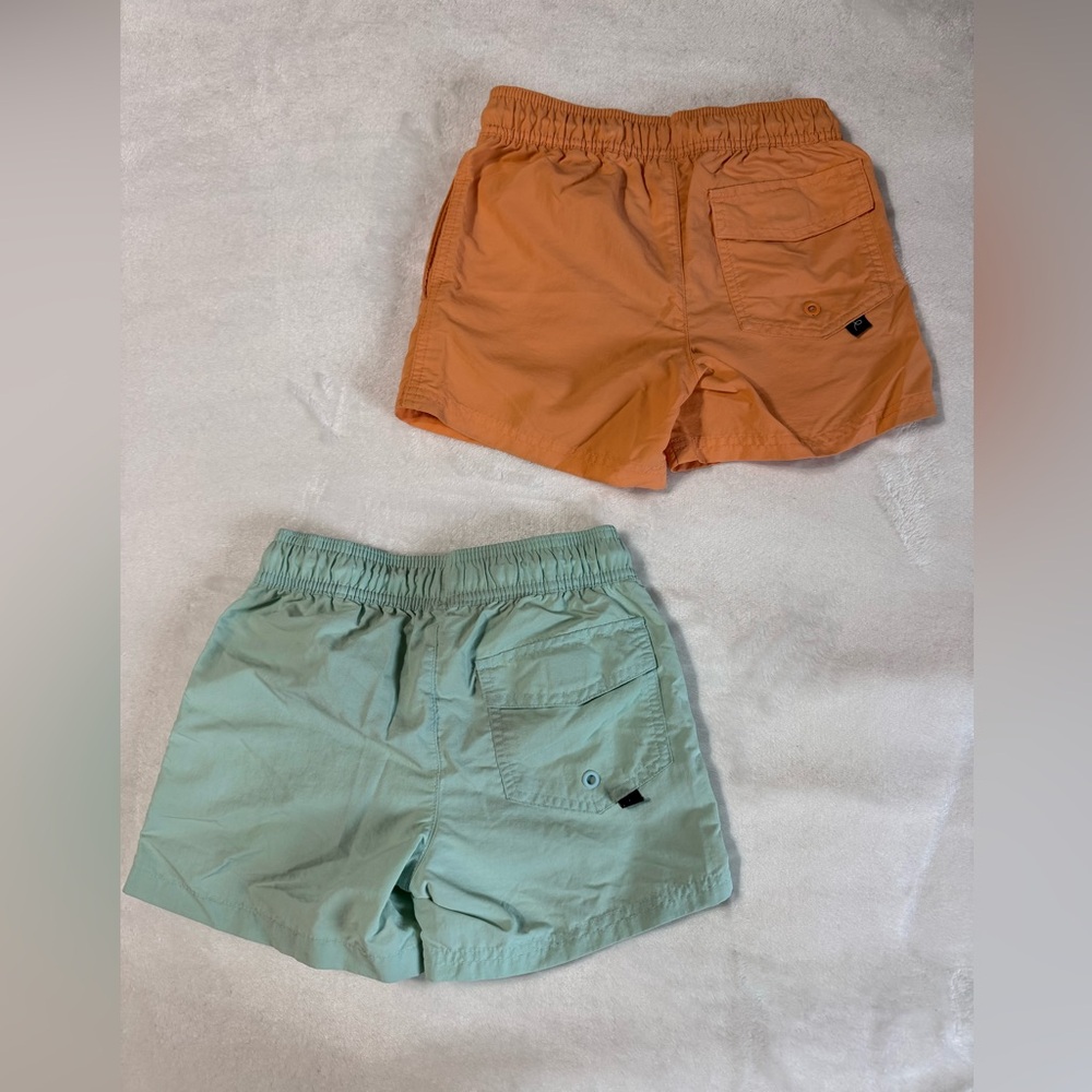 Art Class Target Boys Swim Trunks Bundle – Orange & Mint Green - Size 6/7